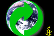 Weltkugel mit Recyclingsymbol